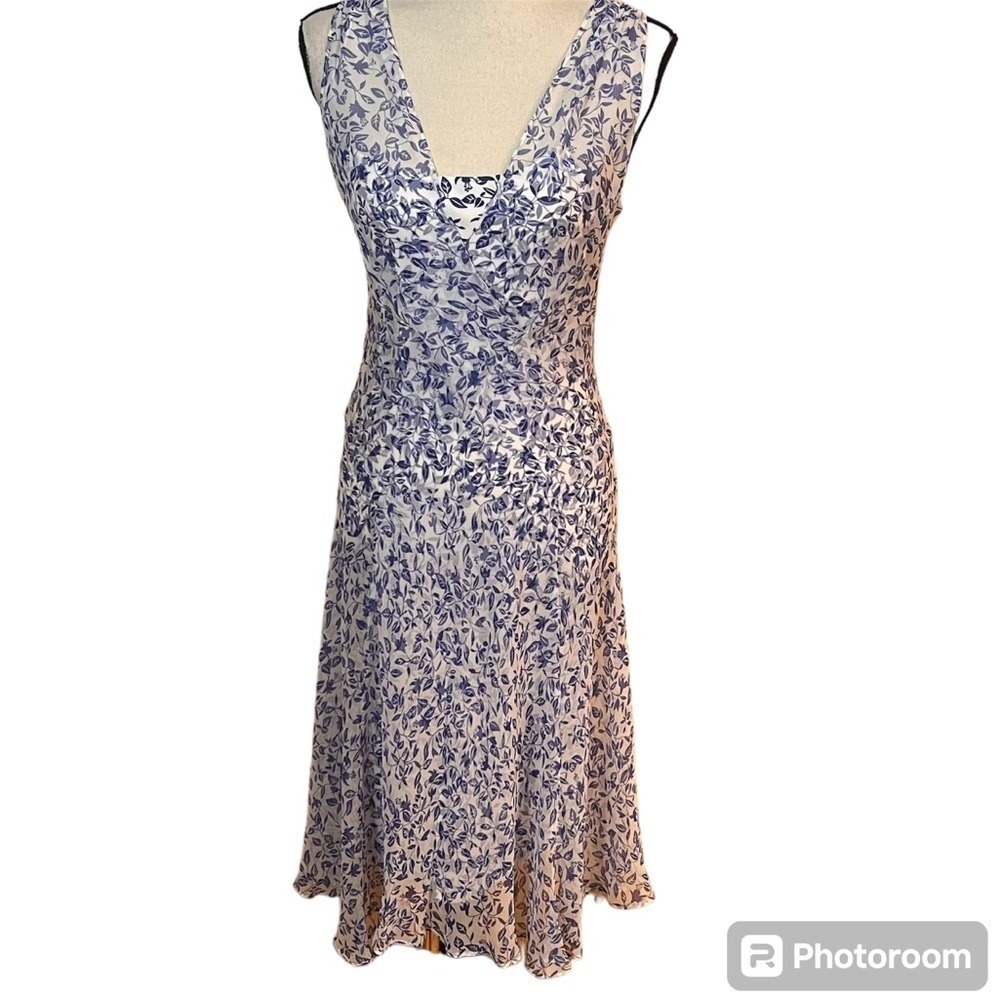 Diane Furstenberg Silk Floral Print Sleeveless Midi Dress Sz-10
